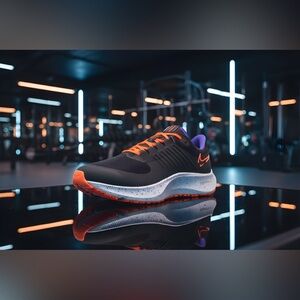 Nike Air Zoom Pegasus 39 Shield Running Shoes - Black/Orange, Men's 8